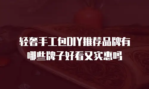轻奢手工包DIY推荐品牌有哪些牌子好看又实惠吗