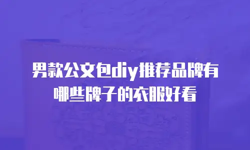 男款公文包diy推荐品牌有哪些牌子的衣服好看