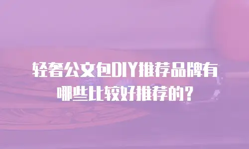 轻奢公文包DIY推荐品牌有哪些比较好推荐的？