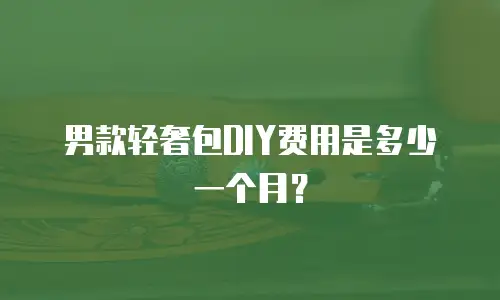 男款轻奢包DIY费用是多少一个月？