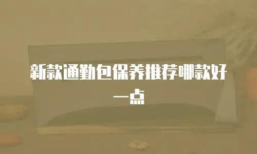 新款通勤包保养推荐哪款好一点