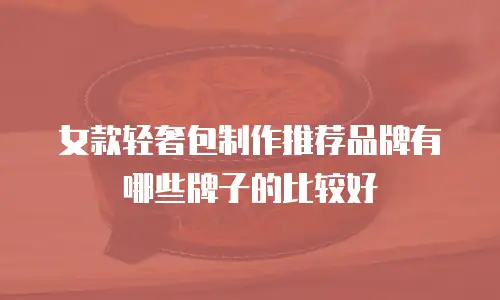 女款轻奢包制作推荐品牌有哪些牌子的比较好