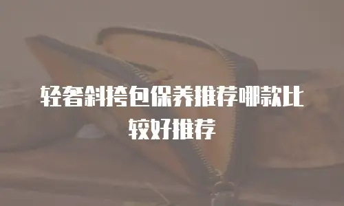 轻奢斜挎包保养推荐哪款比较好推荐
