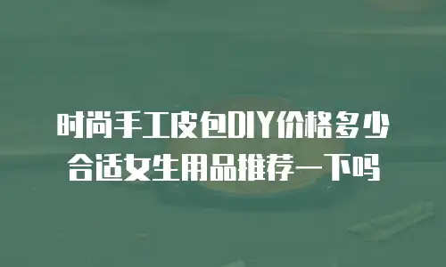 时尚手工皮包DIY价格多少合适女生用品推荐一下吗