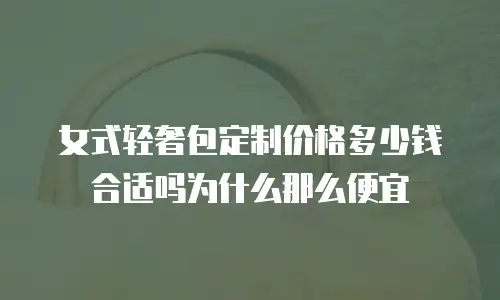 女式轻奢包定制价格多少钱合适吗为什么那么便宜