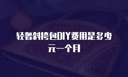 轻奢斜挎包DIY费用是多少元一个月