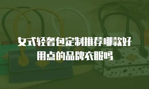 女式轻奢包定制推荐哪款好用点的品牌衣服吗