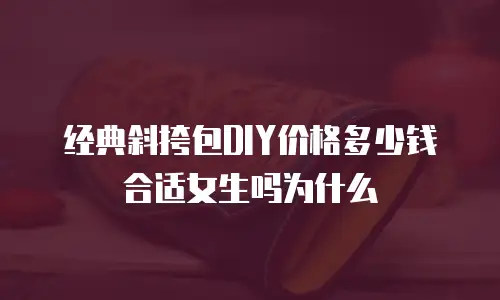 经典斜挎包DIY价格多少钱合适女生吗为什么
