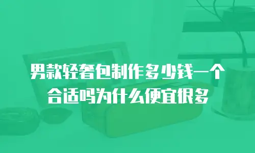 男款轻奢包制作多少钱一个合适吗为什么便宜很多