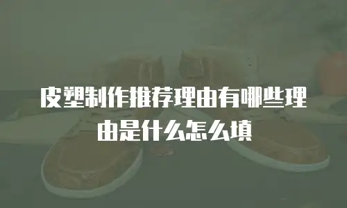 皮塑制作推荐理由有哪些理由是什么怎么填