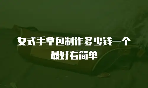 女式手拿包制作多少钱一个最好看简单