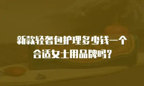 新款轻奢包护理多少钱一个合适女士用品牌吗？