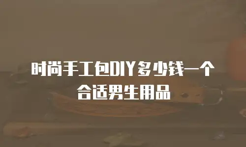 时尚手工包DIY多少钱一个合适男生用品