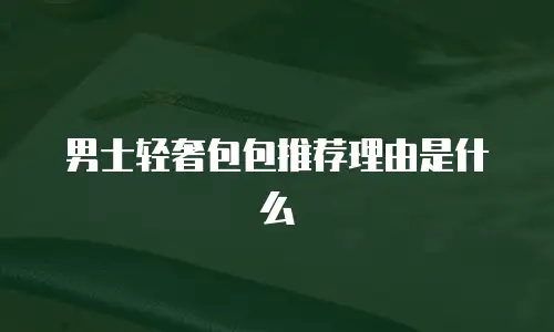 男士轻奢包包推荐理由是什么