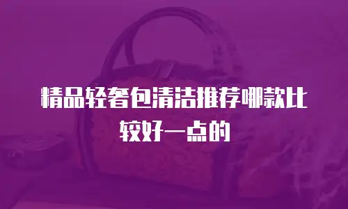 精品轻奢包清洁推荐哪款比较好一点的