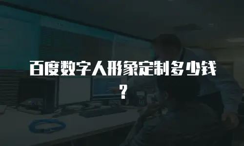 百度数字人形象定制多少钱？