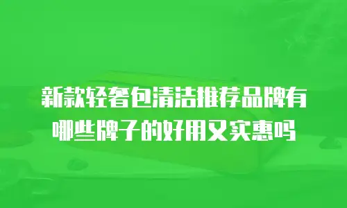新款轻奢包清洁推荐品牌有哪些牌子的好用又实惠吗