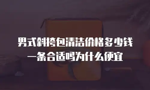 男式斜挎包清洁价格多少钱一条合适吗为什么便宜