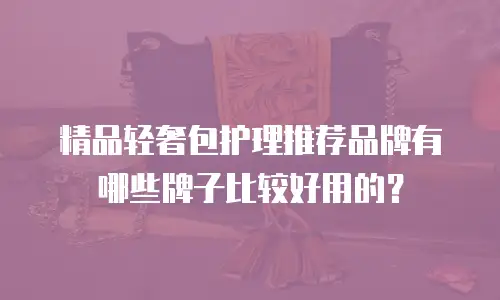 精品轻奢包护理推荐品牌有哪些牌子比较好用的？