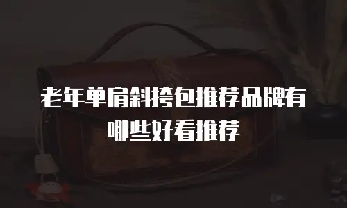 老年单肩斜挎包推荐品牌有哪些好看推荐