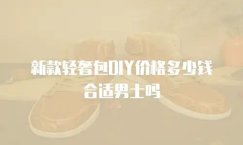 新款轻奢包DIY价格多少钱合适男士吗