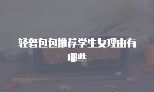 轻奢包包推荐学生女理由有哪些