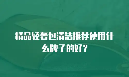 精品轻奢包清洁推荐使用什么牌子的好？