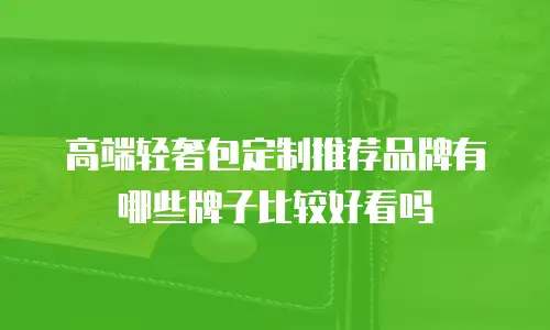 高端轻奢包定制推荐品牌有哪些牌子比较好看吗