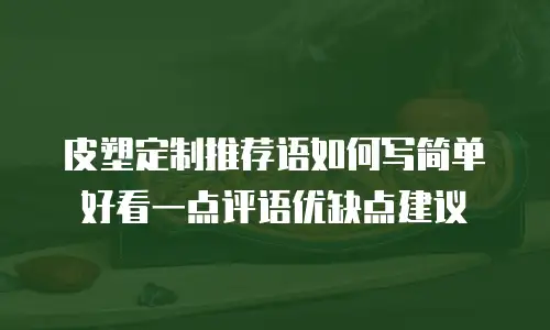 皮塑定制推荐语如何写简单好看一点评语优缺点建议