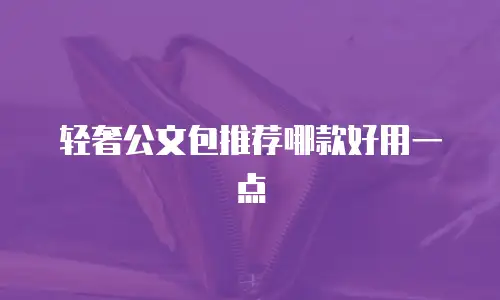 轻奢公文包推荐哪款好用一点