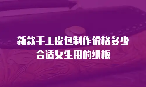 新款手工皮包制作价格多少合适女生用的纸板