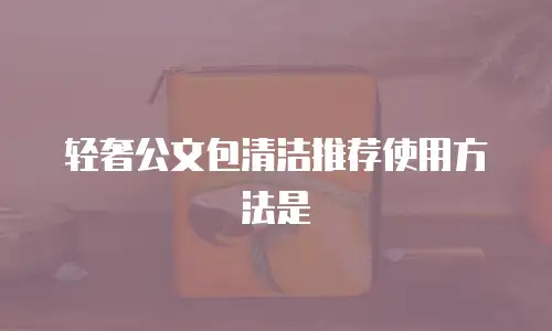 轻奢公文包清洁推荐使用方法是
