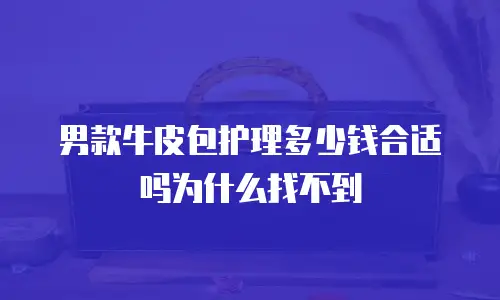 男款牛皮包护理多少钱合适吗为什么找不到