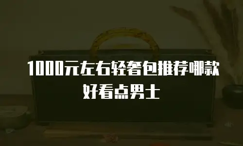 1000元左右轻奢包推荐哪款好看点男士