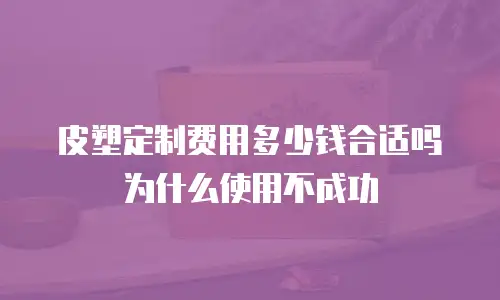 皮塑定制费用多少钱合适吗为什么使用不成功