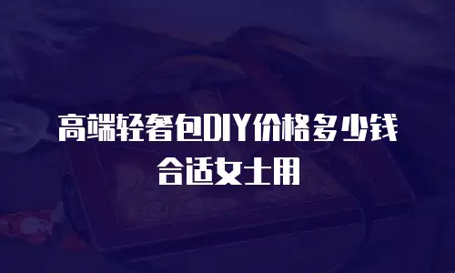 高端轻奢包DIY价格多少钱合适女士用