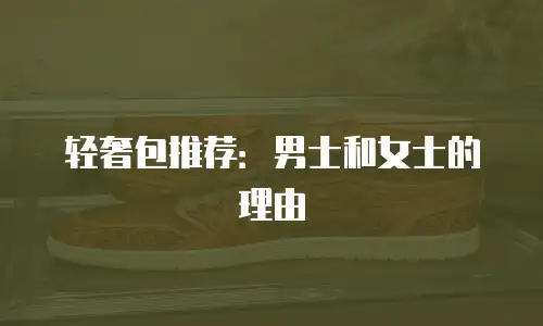 轻奢包推荐：男士和女士的理由