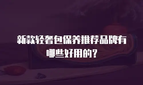 新款轻奢包保养推荐品牌有哪些好用的？