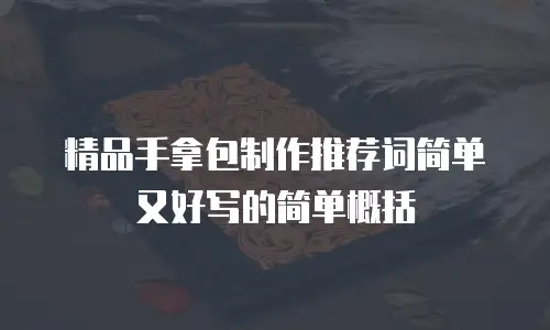 精品手拿包制作推荐词简单又好写的简单概括