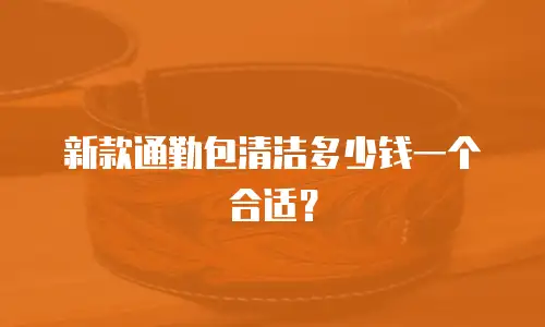 新款通勤包清洁多少钱一个合适？