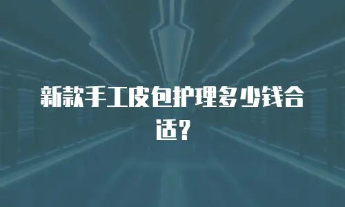 新款手工皮包护理多少钱合适？