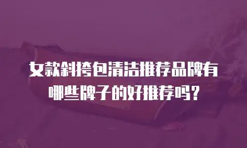 女款斜挎包清洁推荐品牌有哪些牌子的好推荐吗？