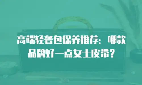 高端轻奢包保养推荐：哪款品牌好一点女士皮带？
