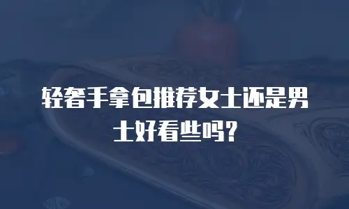 轻奢手拿包推荐女士还是男士好看些吗？
