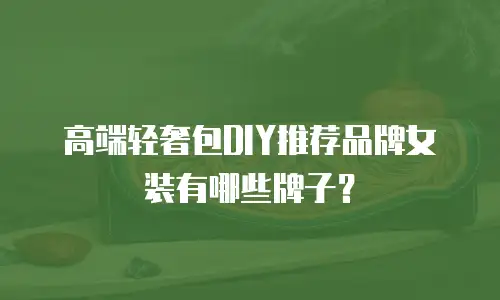 高端轻奢包DIY推荐品牌女装有哪些牌子？