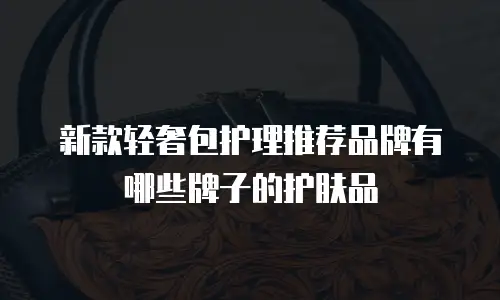 新款轻奢包护理推荐品牌有哪些牌子的护肤品