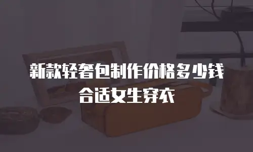 新款轻奢包制作价格多少钱合适女生穿衣