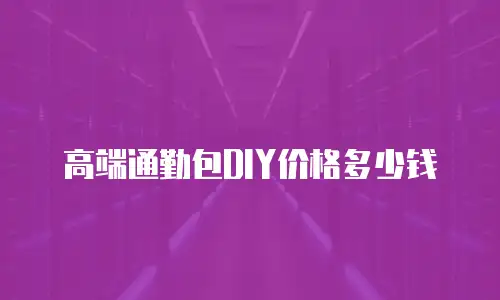 高端通勤包DIY价格多少钱