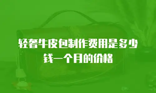 轻奢牛皮包制作费用是多少钱一个月的价格