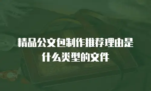精品公文包制作推荐理由是什么类型的文件